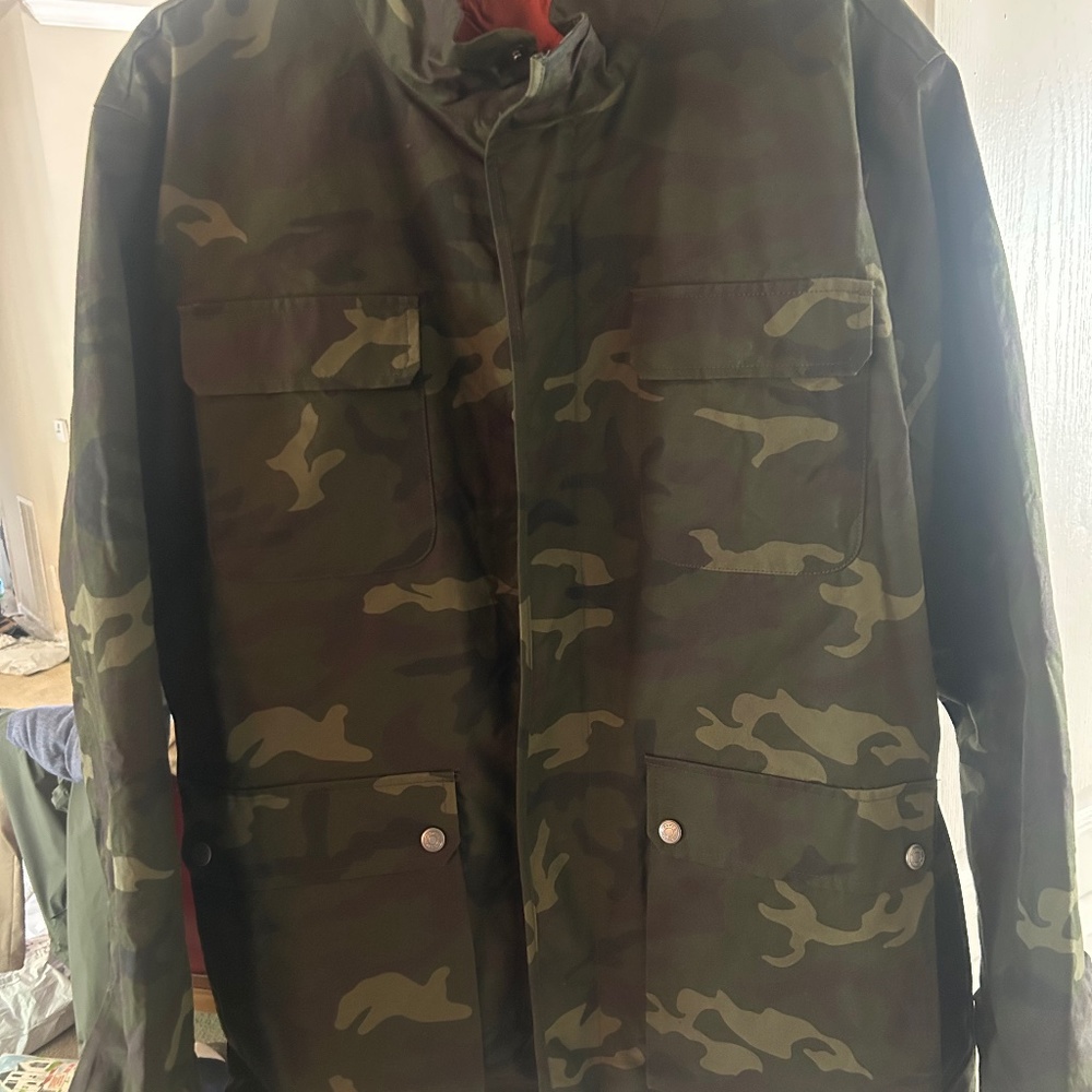 Peter Millar waxed cotton safari jacket